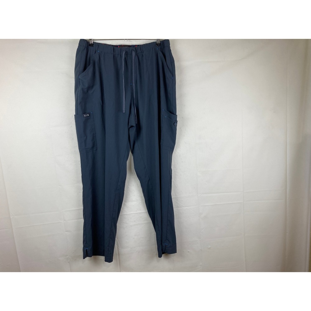 Koi Basics Women's Navy Blue Cargo‎ Scrub Pants Size 3X Drawstring Pockets - Picture 2 of 8